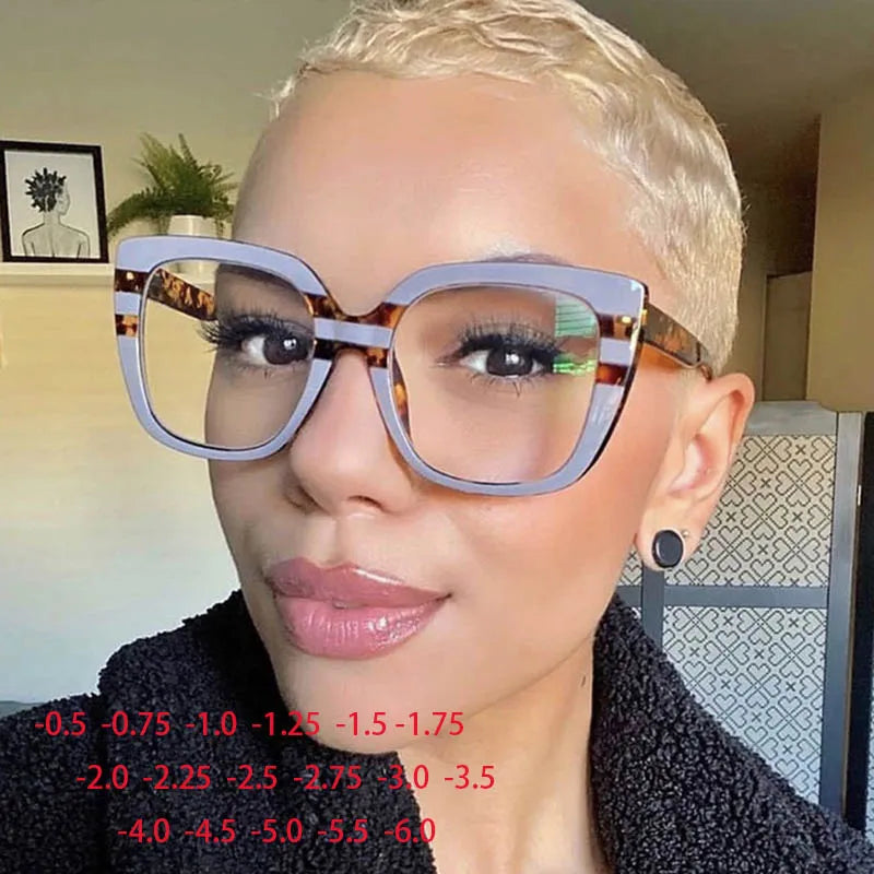 Oversize Square Frame Clear Lens Glasses