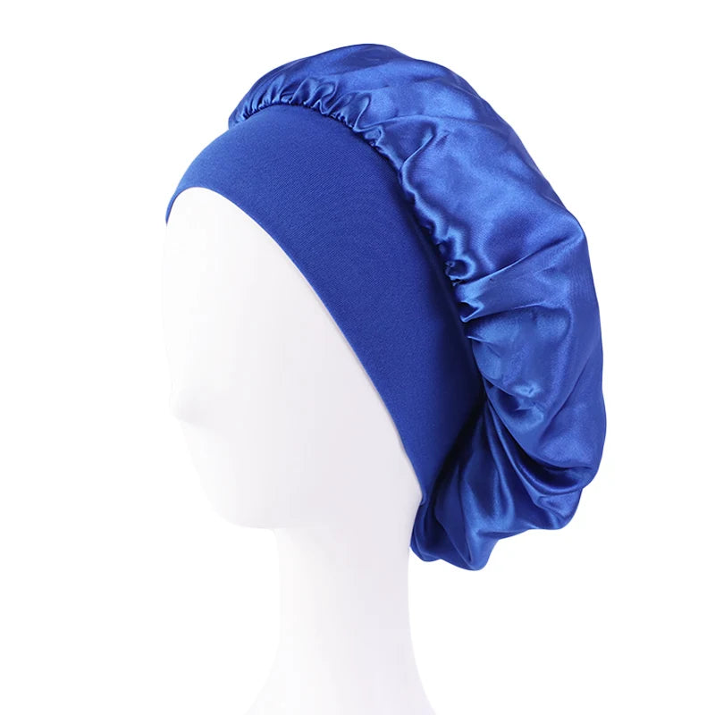 Women's Satin Solid Bonnets Wide-brimmed Night