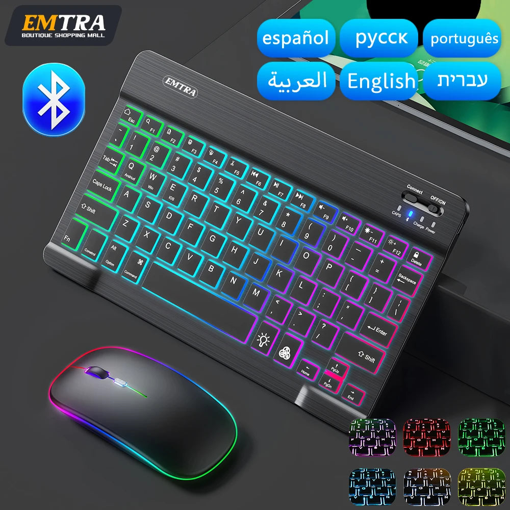 EMTRA Backlit Backlight Bluetooth Keyboard Mouse