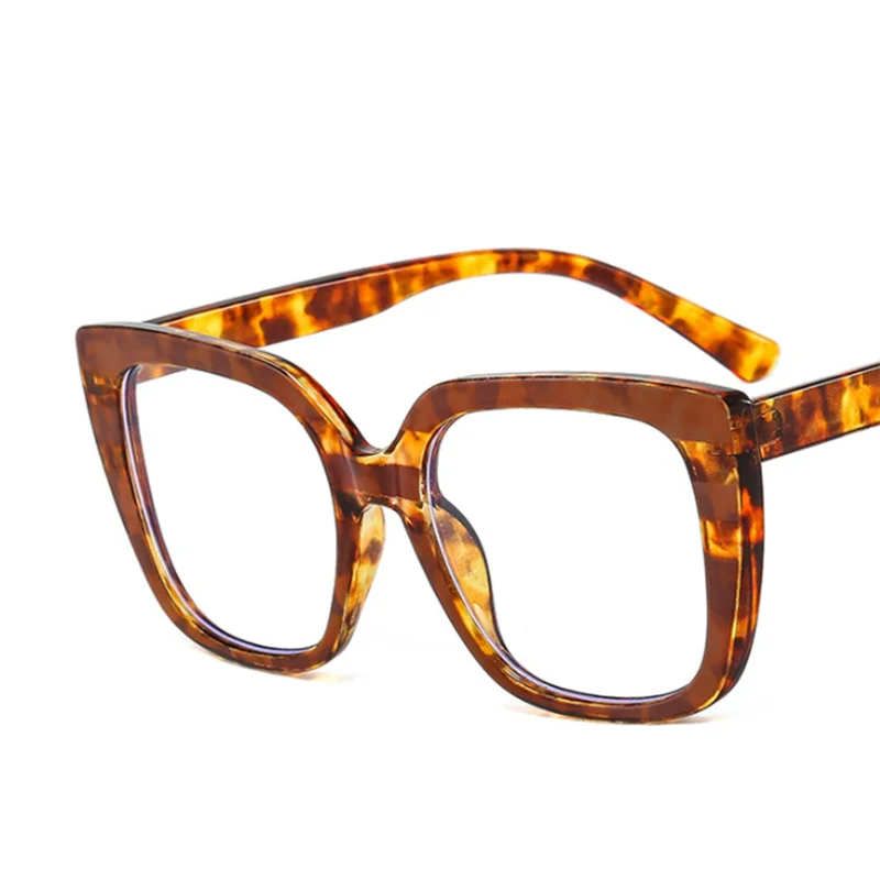 Oversize Square Frame Clear Lens Glasses