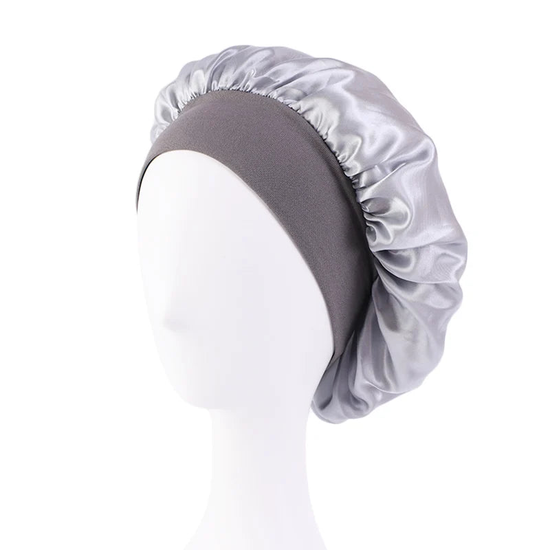 Women's Satin Solid Bonnets Wide-brimmed Night