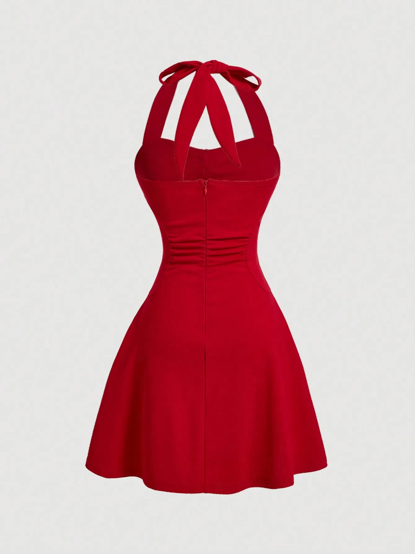 Red Bow Halter Dress