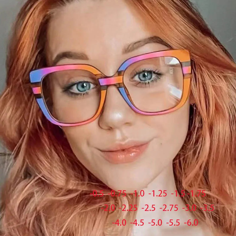 Oversize Square Frame Clear Lens Glasses