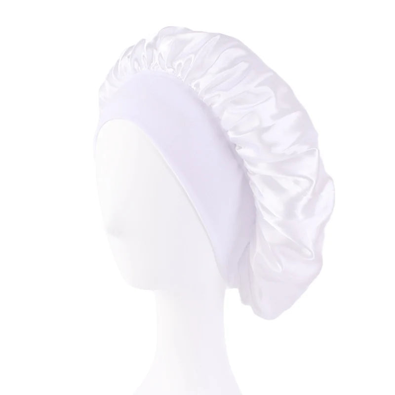 Women's Satin Solid Bonnets Wide-brimmed Night