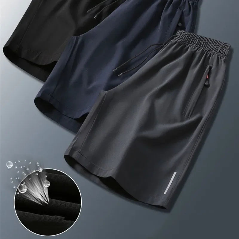 Summer Men Shorts Ice Silk