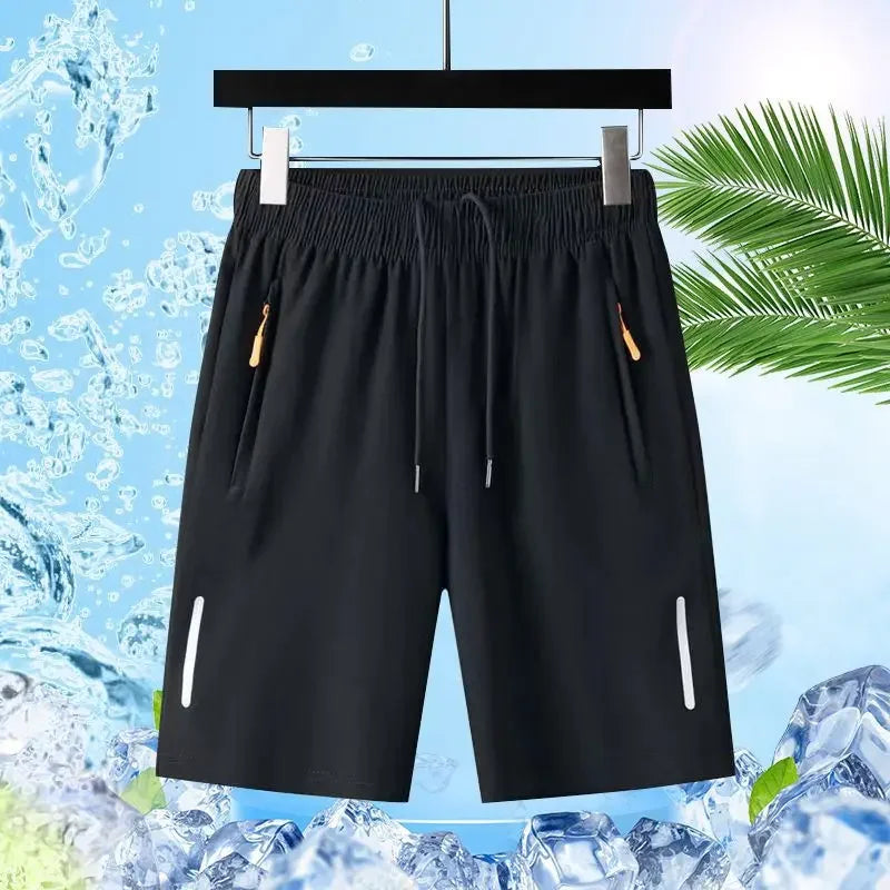 Summer Men Shorts Ice Silk